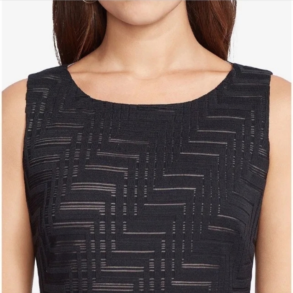 American Living Black Chevron Knit Dress. Size M - Picture 3 of 6